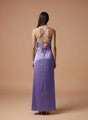 Women’s Luxury European Satin Lavender Midi Dress