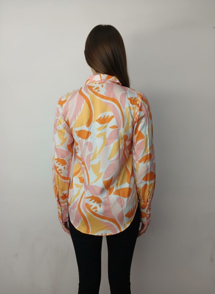 Premium American Crepe Digital Print Puff Sleeve Shirt