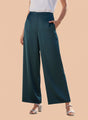 European Satin Regular Fit Flared Trouser