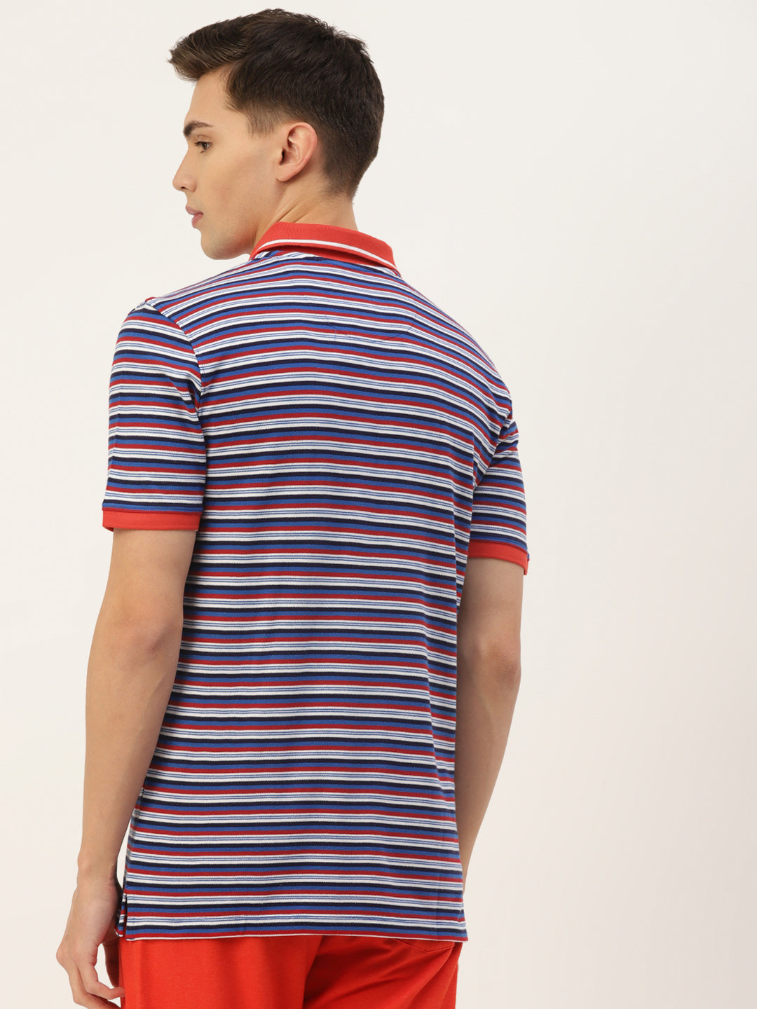 Premium Multicolor Cotton Striped Half Sleeve Polo