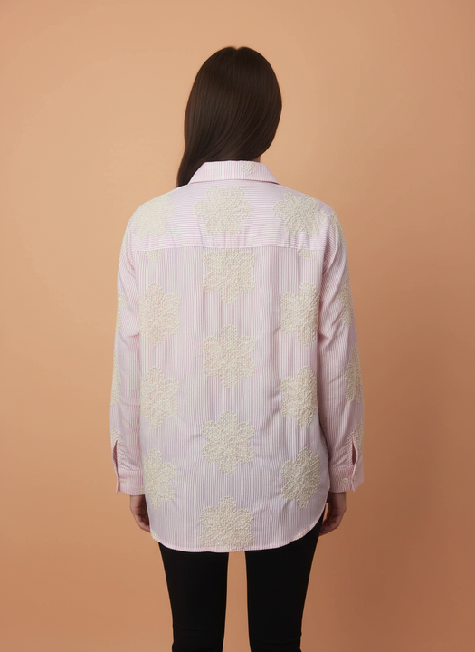 Embroidered Stripe Women’s Shirt