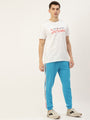 Mens Cotton Rich Lycra With Printed Tape Track Pants