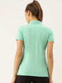 WOMENS PREMIUM COTTON SOLID HALF SLEEVE POLO T-SHIRTS
