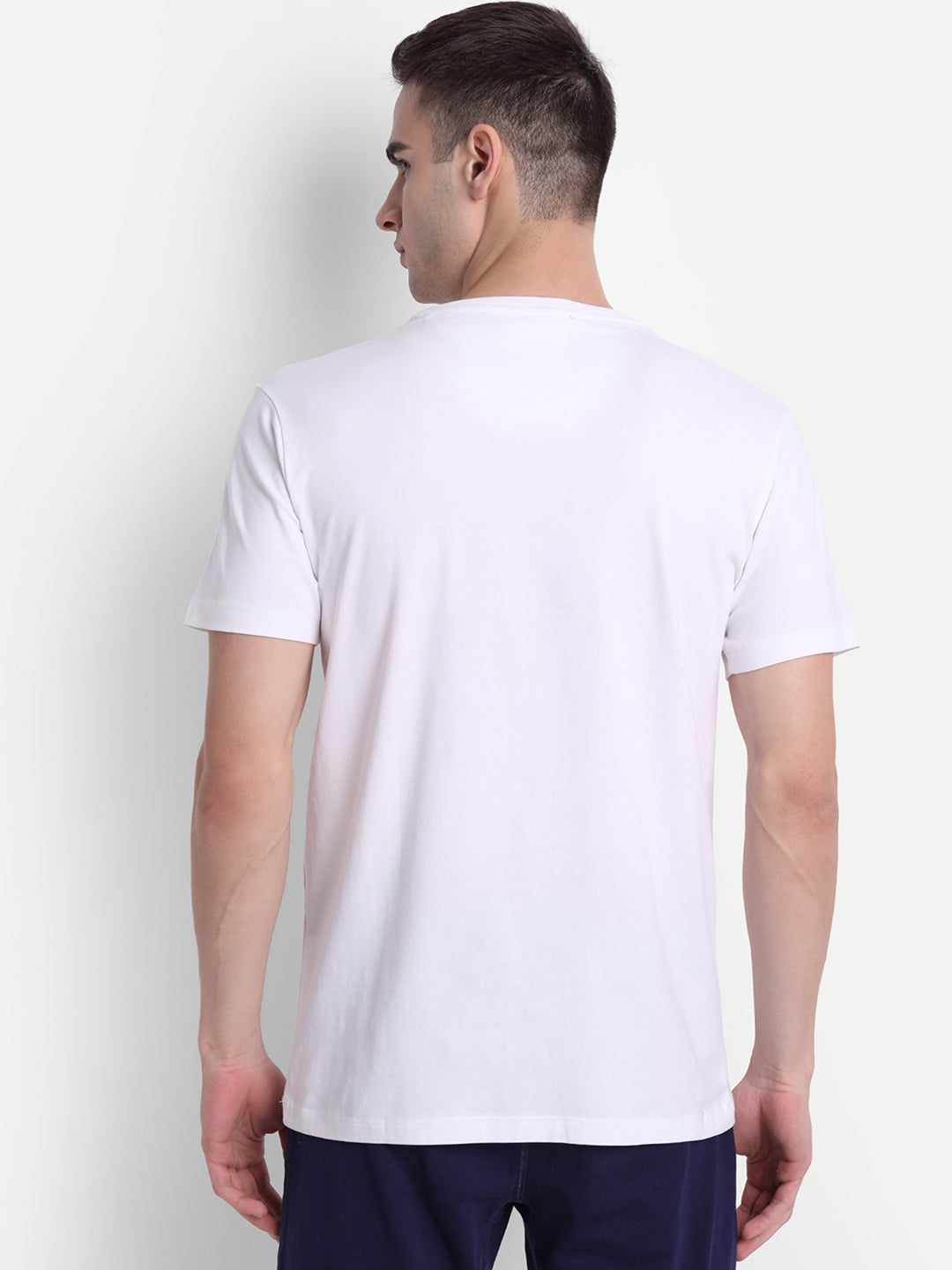 MENS COTTON RICH LYCRA GRAPHIC HALF SLEEVE CREW NECK T-SHIRTS