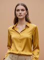 European Satin Spread Collar Shirt