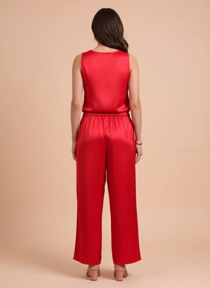 European Satin Loose Fit Trouser