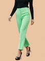 Banana Crepe Screamin Green Straight Fit Flap Pocket Trouser