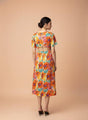 Premium American Crepe Digital Print  Maxi Dress With Slash Pocket