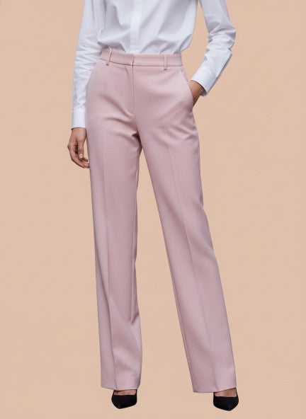 Banana Crepe Rose Pink Straight Fit With Flap Pocket Trouser