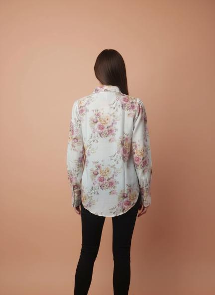 Premium Muslin Digital Print Puff Sleeve Shirt