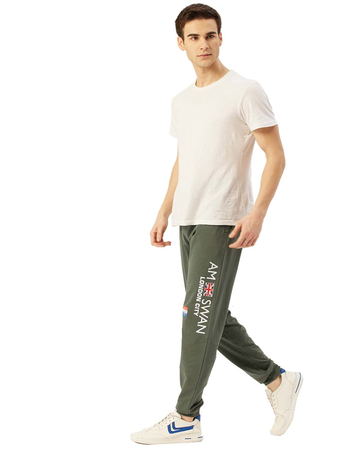 Mens Premium Cotton Printed Track Pants