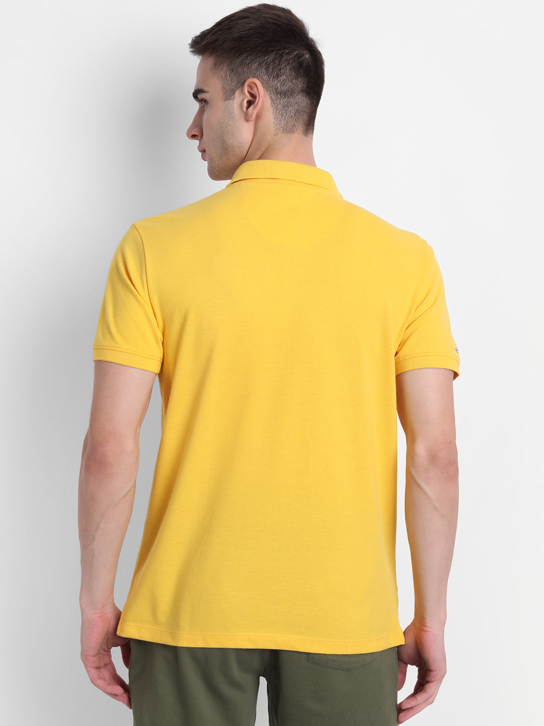 Premium Yellow Cotton Half Sleeve Polo