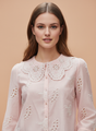Luxury Embroidered Women’s Peter Pan Collar Top