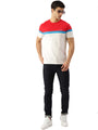 MENS PREMIUM COTTON LYCRA PRINTED HALF SLEEVE CREW NECK T-SHIRTS