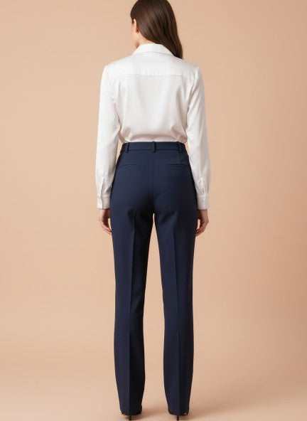 Women'S Luxury Banana Crepe Navy K Pant