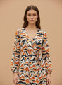 Rayon Printed A Line Full Sleeve Maxi Dress