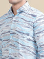 Men'S Premium Rayon Shirt With Self-Design Spread Collar
