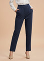 Premium Indigo Knit Multi Pleated Trouser