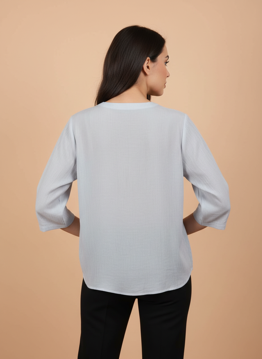 Floral Embroidered Women’s Casual Top