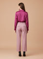 Banana Crepe French Rose Straight Fit Flap Pocket Trouser