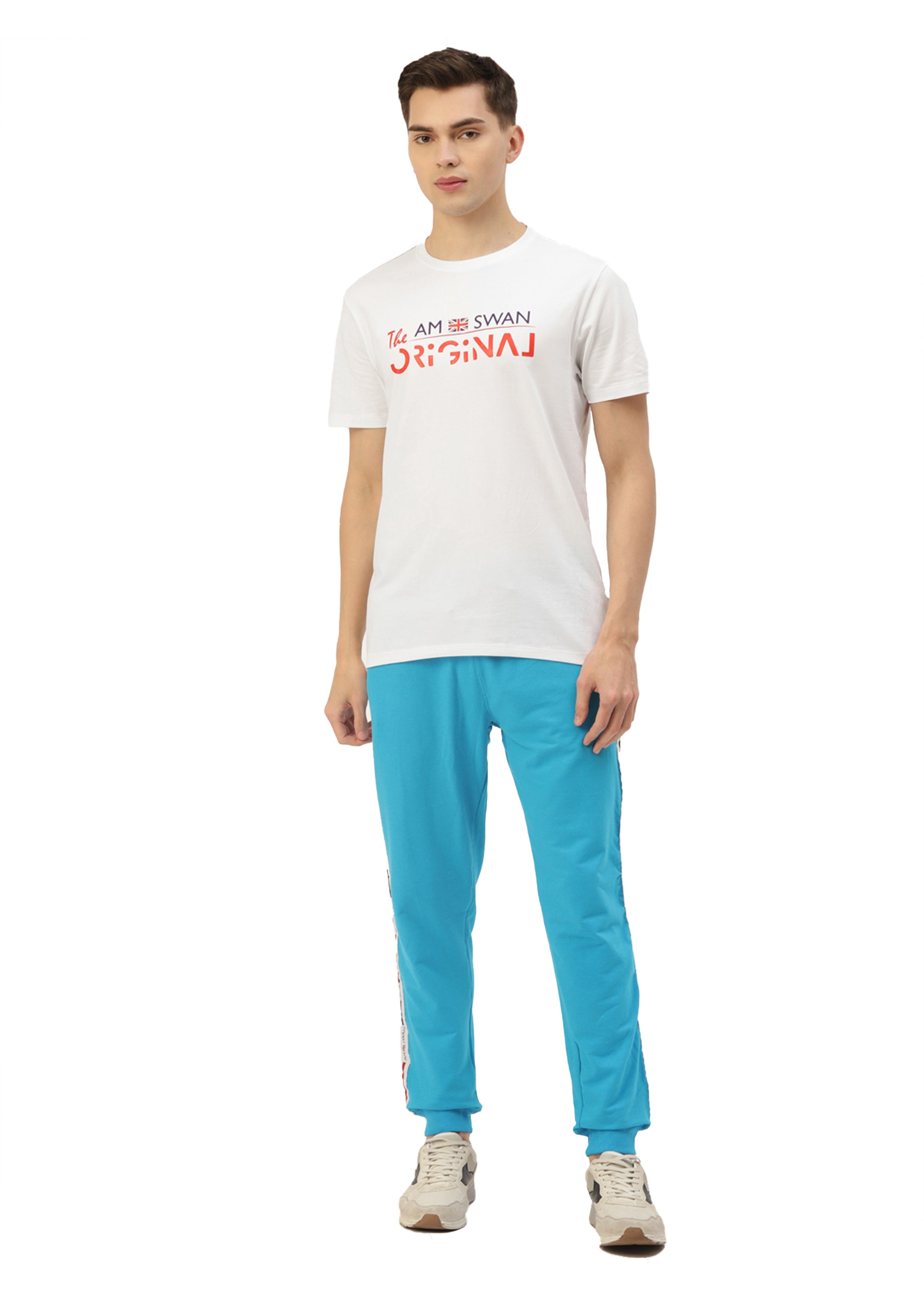 MENS PREMIUM COTTON LYCRA PRINTED HALF SLEEVE CREW NECK T-SHIRTS