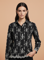 Elegant Black Embroidered Women’s Shirt