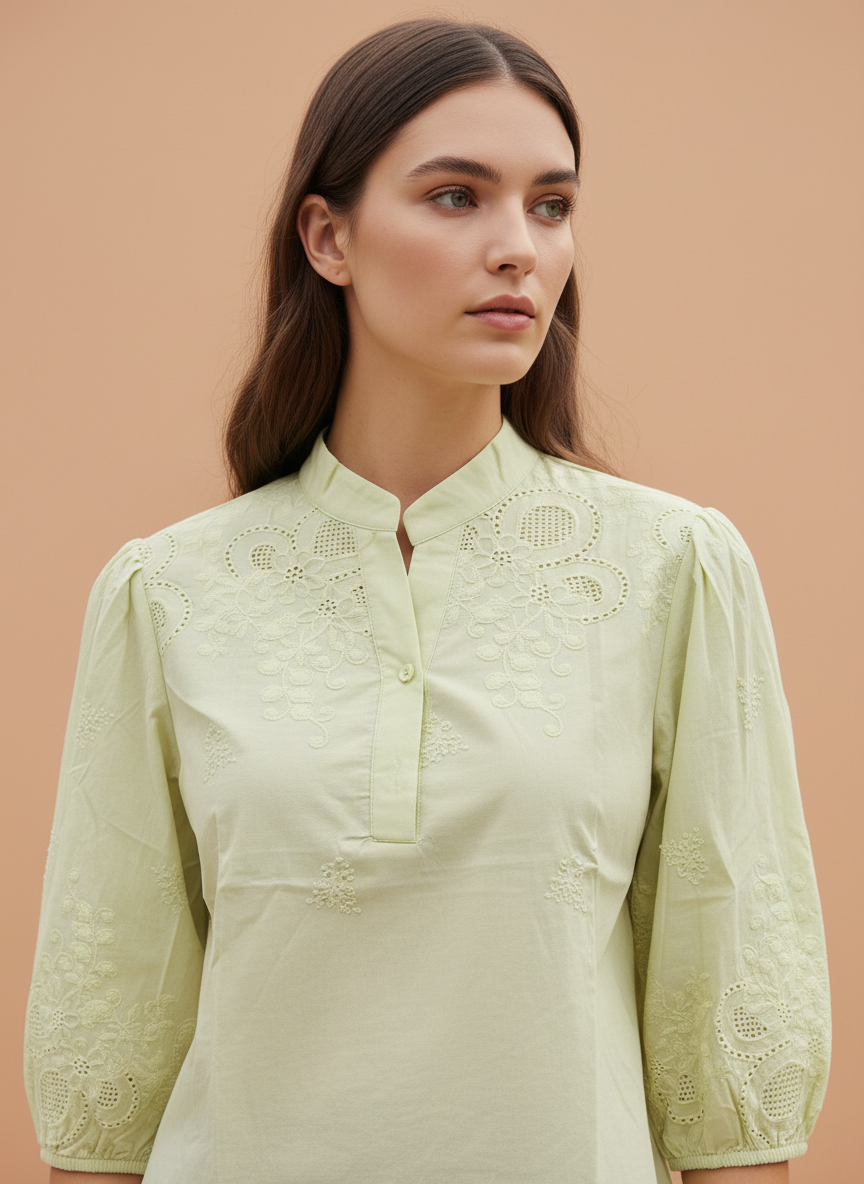 Luxury Embroidered Tops For Womens
