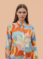 Premium Muslin Digital Print Puff Sleeve Shirt