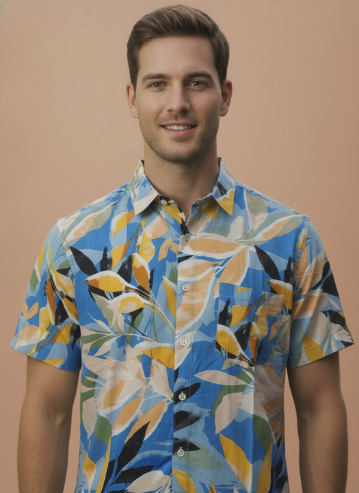 Multicolor Floral Print Premium Rayon Shirt