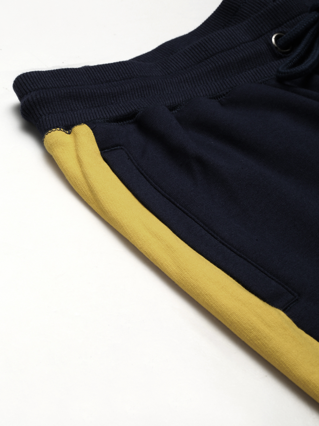 Mens Cotton Rich Lycra With Contrast Panel Printed Track Pants