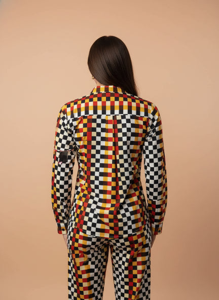 Premium Roman Satin Floral Coord Set