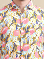 Men'S Floral Print Premium Rayon Shirt