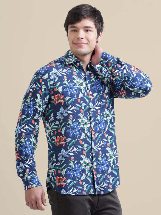 Amswan Men'S Premium Rayon Shirt With Print
