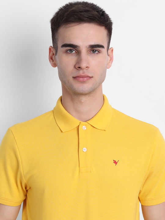 Premium Yellow Cotton Half Sleeve Polo