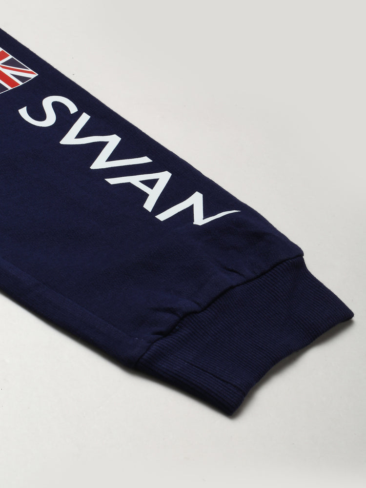 Mens Premium Cotton Colourblocked Printed Track Pants