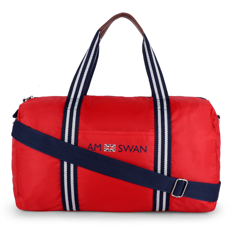 Amswan Unisex Red Duffle Bag Stylish Versatility For Travel & Beyond