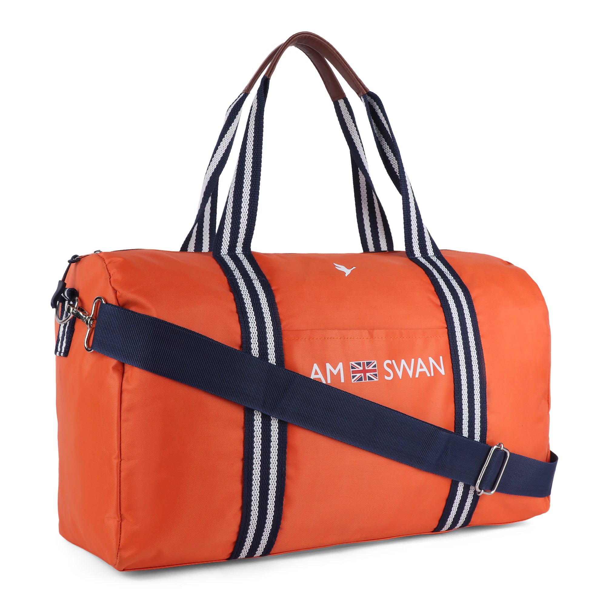 Amswan Unisex Orange Duffle Bag Stylish Versatility For Travel & Beyond