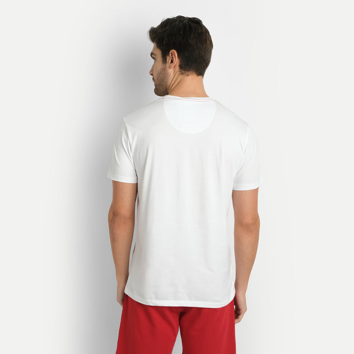 MENS COTTON RICH LYCRA GRAPHIC HALF SLEEVE CREW NECK T-SHIRTS