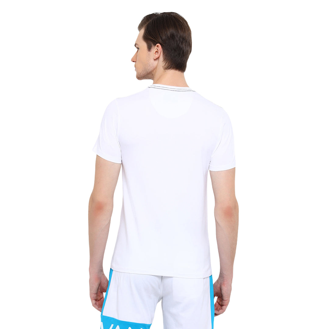 MENS COTTON RICH LYCRA GRAPHIC HALF SLEEVE CREW NECK T-SHIRTS