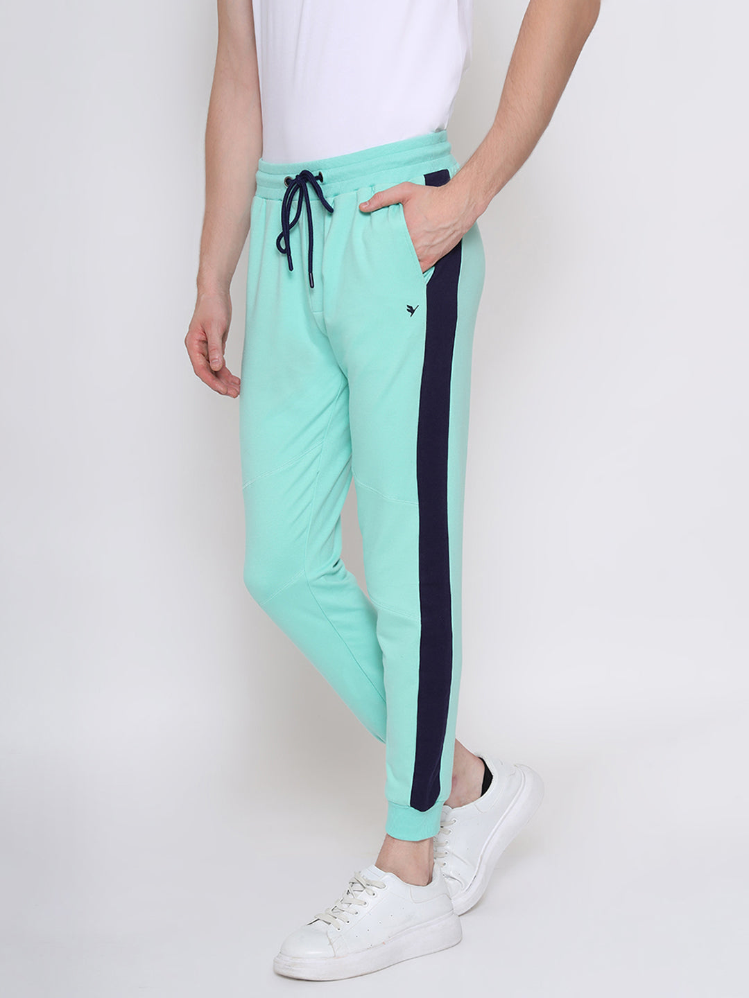 Mens Cotton Rich Lycra Straight Track Pant