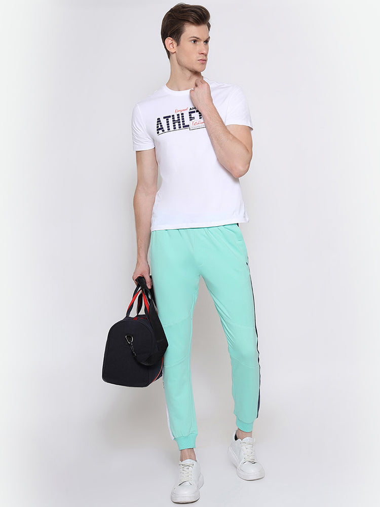 Mens Cotton Rich Lycra Straight Track Pant