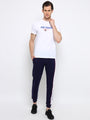 Mens Cotton Rich Lycra Colourblocked Printed Track Pant