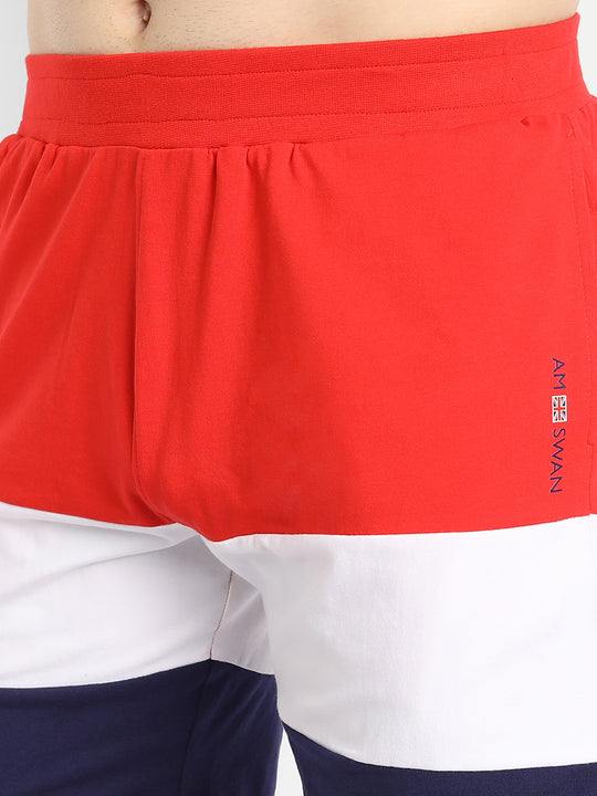 Mens Cotton Rich Lycra Colourblocked Shorts