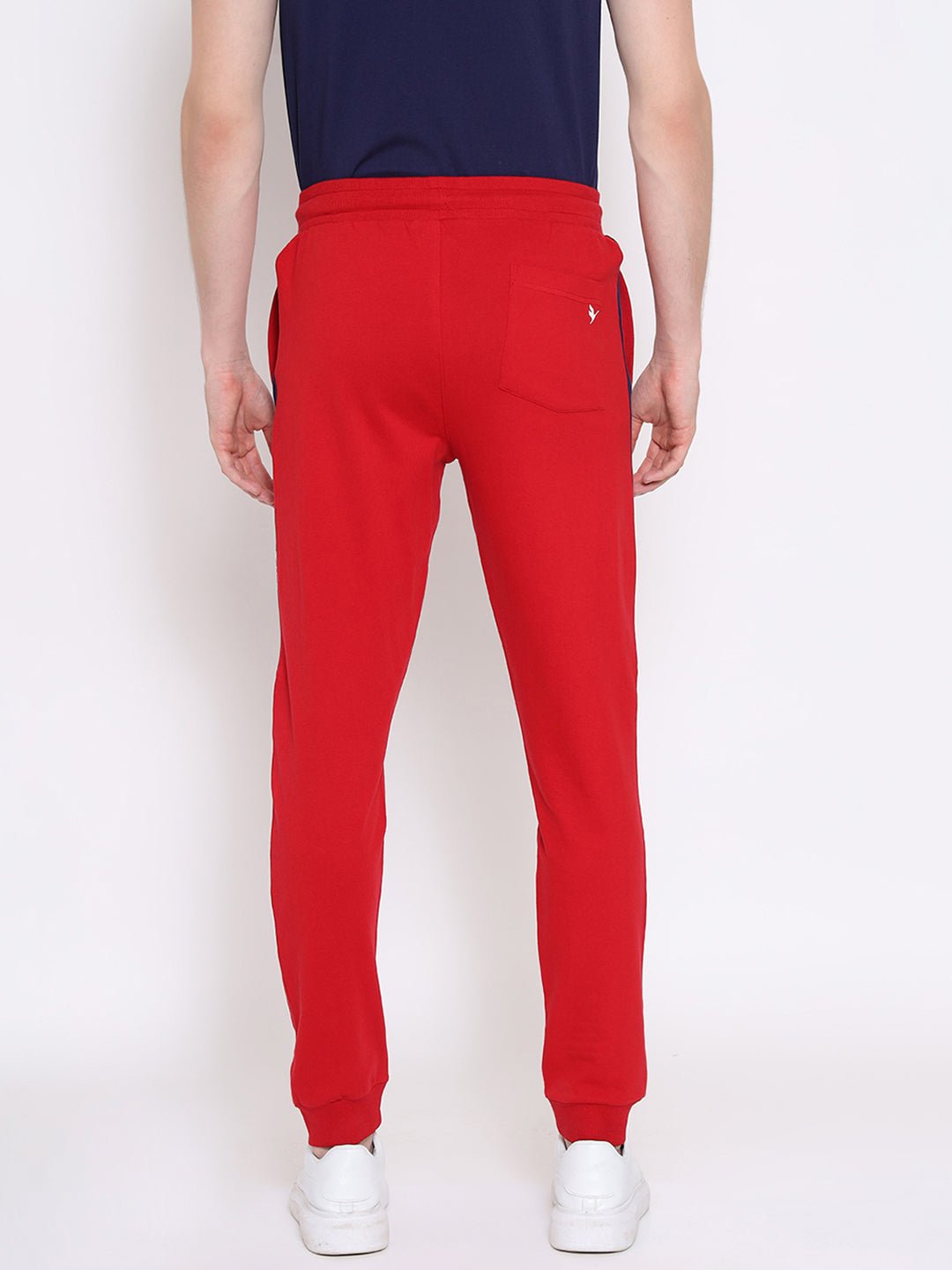 Mens Premium Cotton Colourblocked Printed Track Pants