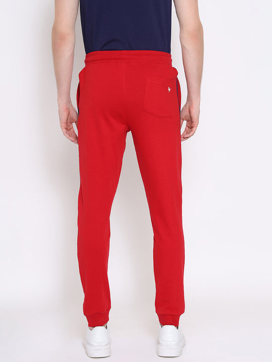 Mens Premium Cotton Colourblocked Printed Track Pants
