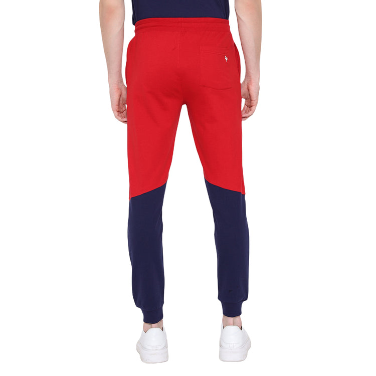 Mens Premium Cotton Colourblocked Printed Track Pants