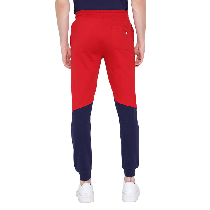 Mens Premium Cotton Colourblocked Printed Track Pants