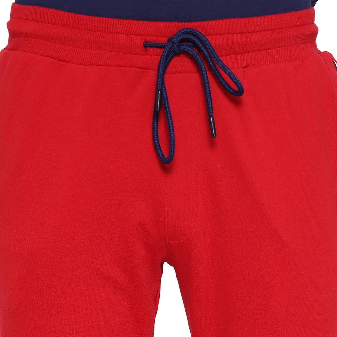 Mens Premium Cotton Colourblocked Printed Track Pants