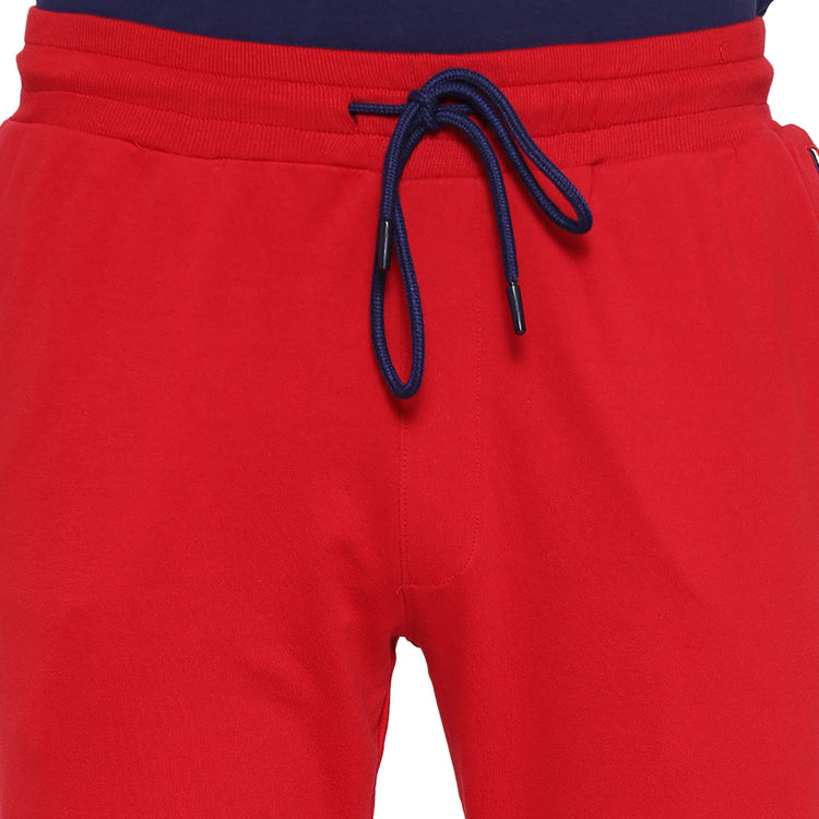 Mens Premium Cotton Colourblocked Printed Track Pants