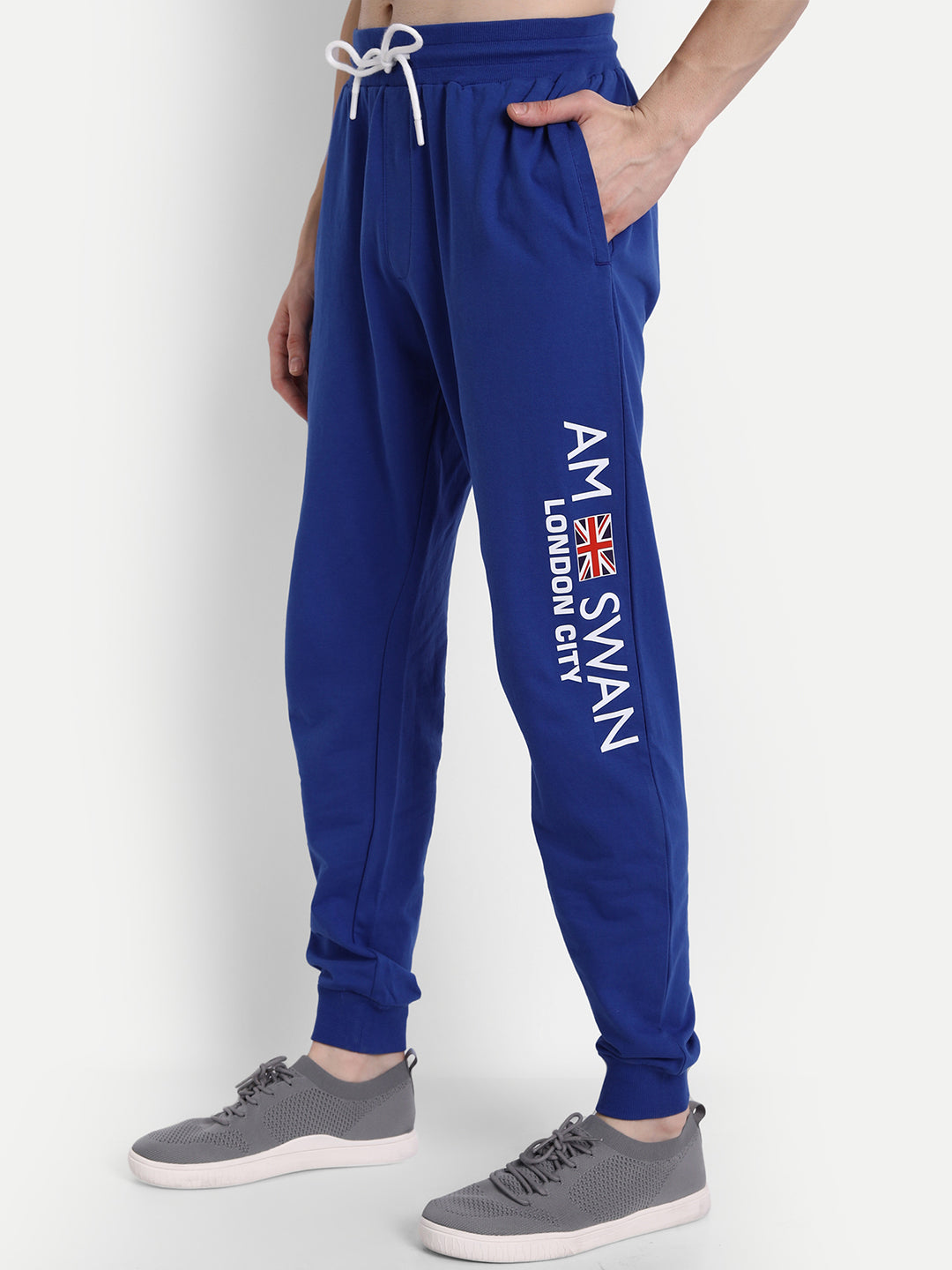 Mens Premium Cotton Printed Track Pants